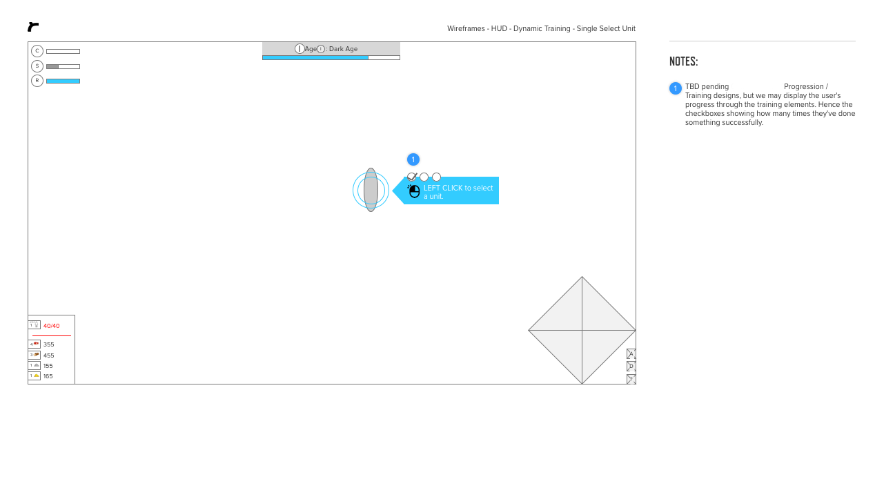 Dynamic Training wireframe