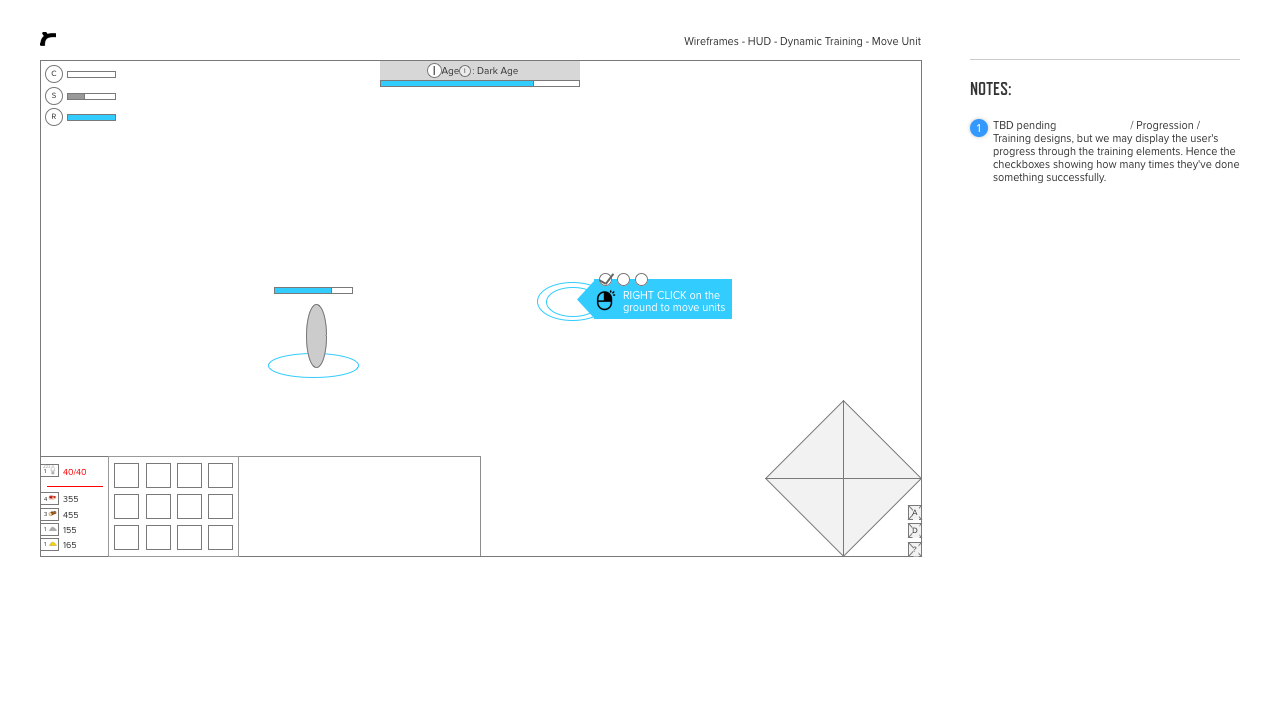 Dynamic Training wireframe